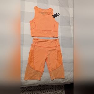Biker Shorts & Cropped Tank Athletic Set